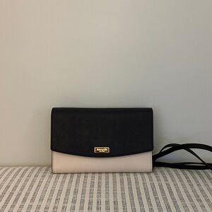 Kate Spade Black and Cream Women's Crossbody/Wallet